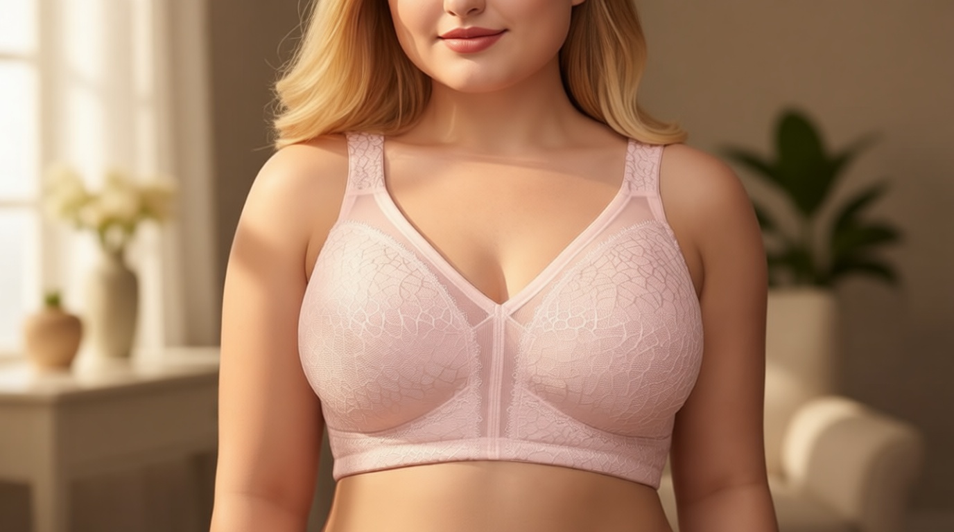 DotVol Women's Full Figure Minimizer Bras Comfort Large Busts Wirefree Non Padded Plus Size Bra OEKO-TEX STANDARD 100