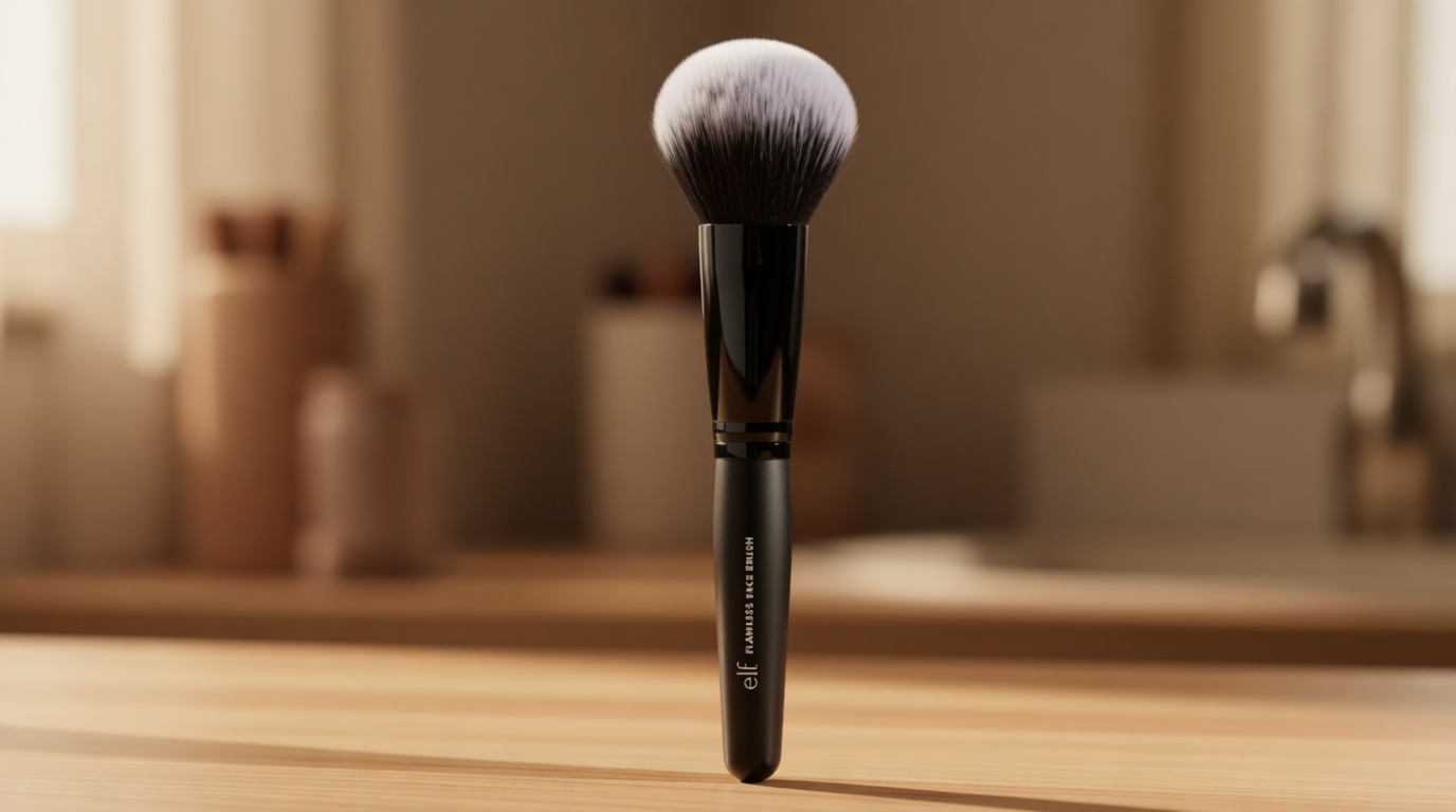 e.l.f. Flawless Face Brush, Synthetic Makeup Brush For Contour & Definition, Great For Powder, Blush & Bronzer, Vegan & Cruelty-Free