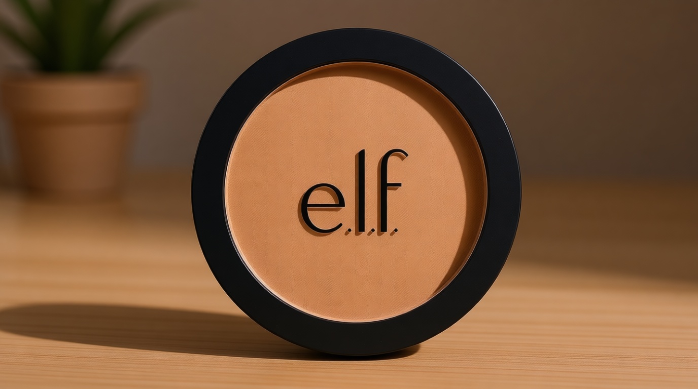 e.l.f. Primer-infused Bronzer, Long-Wear, Matte, Bold, Lightweight, Blends Easily, Contours Cheeks, Forever Sun Kissed, All-Day Wear, 0.35 Oz