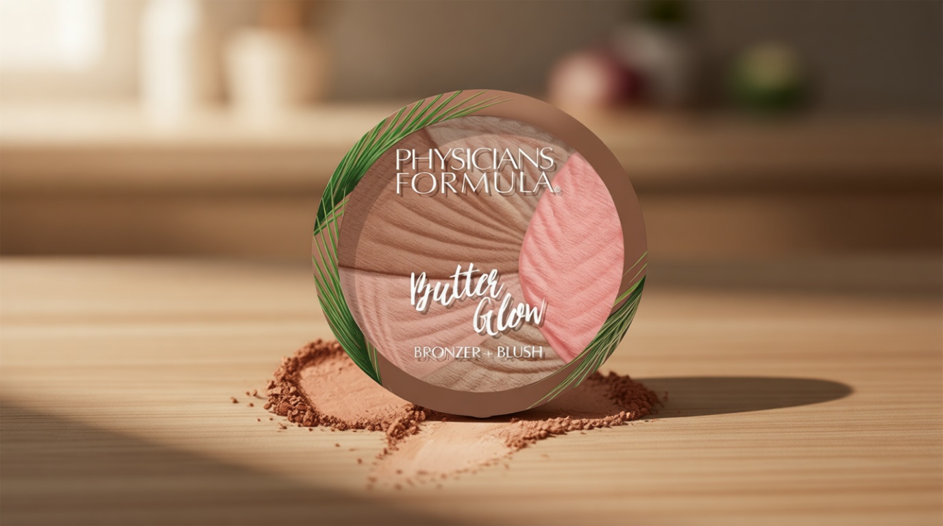 Physicians Formula Butter Glow Bronzer + Blush, Ultra Creamy 2-in-1 Formula, Illuminating & Moisturizing Butter Blend - Healthy Glow