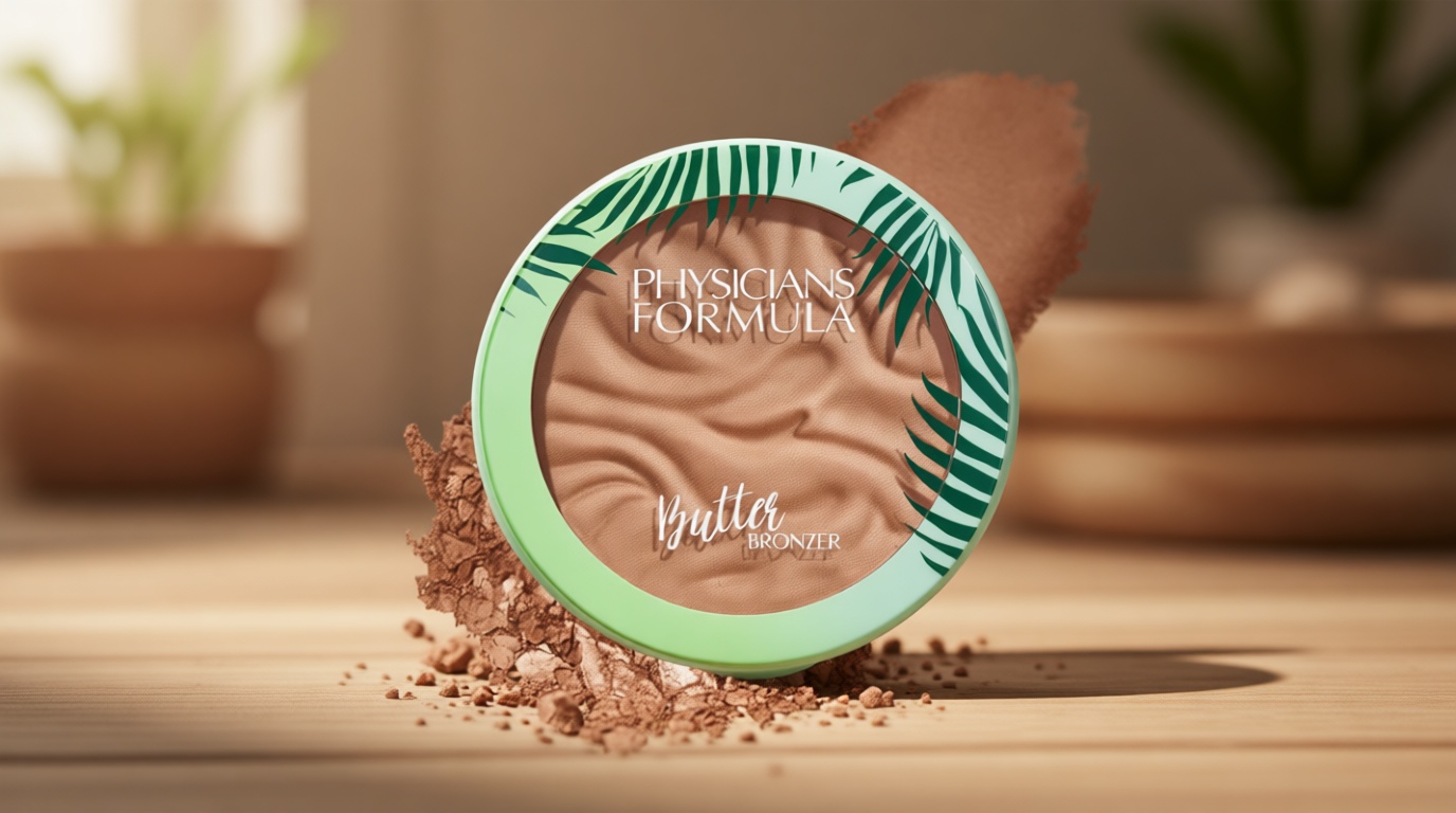 Physicians Formula Murumuru Butter Bronzer, Moisturizing, Nourishing Murumuru Butter for Silky Glow, Dermatologist Tested, Hypoallergenic, Vegan & Cruelty-Free - Light Bronzer