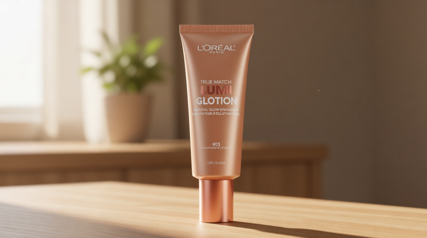 L'Oreal Paris Makeup True Match Lumi Glotion, Natural Glow Enhancer, Illuminator Highlighter, Bronzing Drops For a Sun-Kissed Glow, 903 Medium