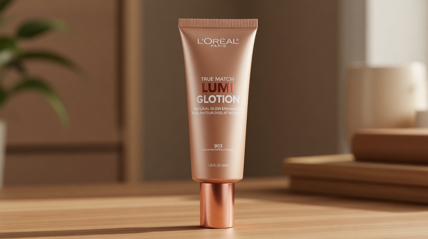 L'Oreal Paris Makeup True Match Lumi Glotion, Natural Glow Enhancer, Illuminator Highlighter, Bronzing Drops For a Sun-Kissed Glow, 903 Medium