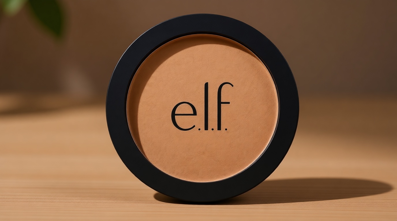 e.l.f. Primer-infused Bronzer, Long-Wear, Matte, Bold, Lightweight, Blends Easily, Contours Cheeks, Forever Sun Kissed, All-Day Wear, 0.35 Oz