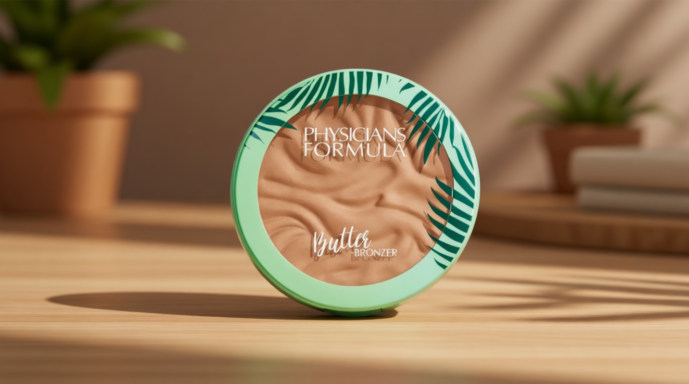 Physicians Formula Murumuru Butter Bronzer, Moisturizing, Nourishing Murumuru Butter for Silky Glow, Dermatologist Tested, Hypoallergenic, Vegan & Cruelty-Free - Sunkissed Bronzer