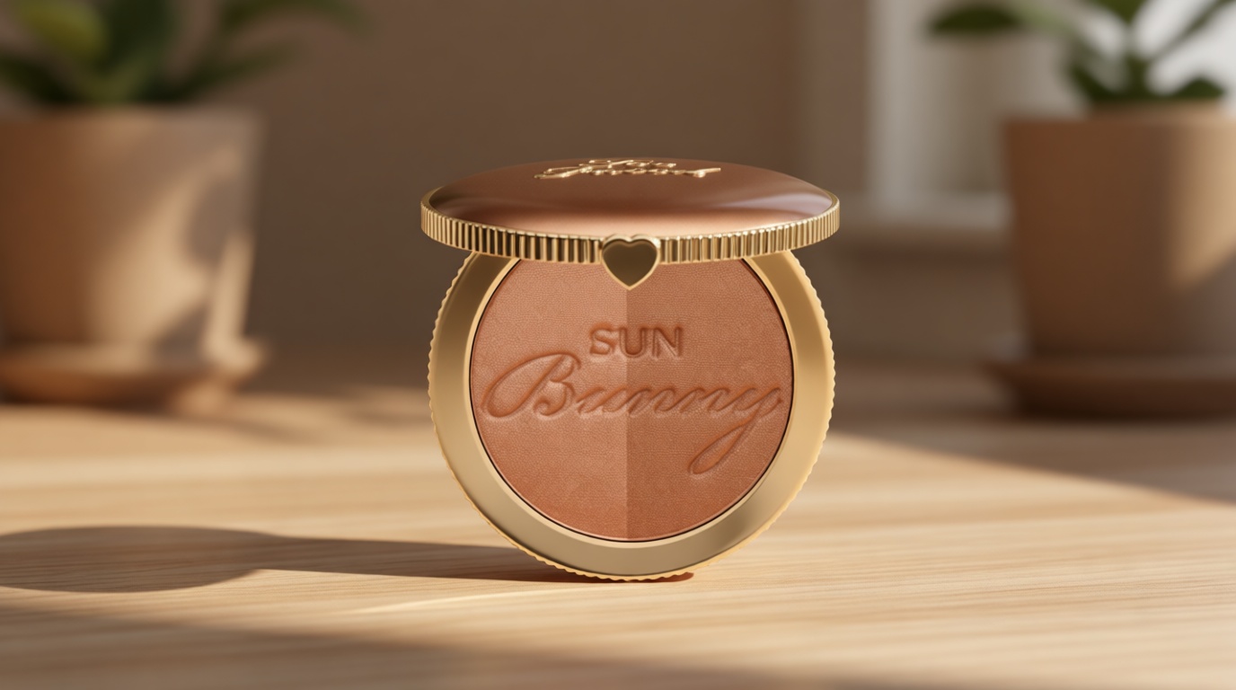 Too Faced Sun Bunny Blushing Bronzer | Dual-Shade Sheer, Luminous Bronzer Blush with Pink Undertones to Mimic Natural Flush