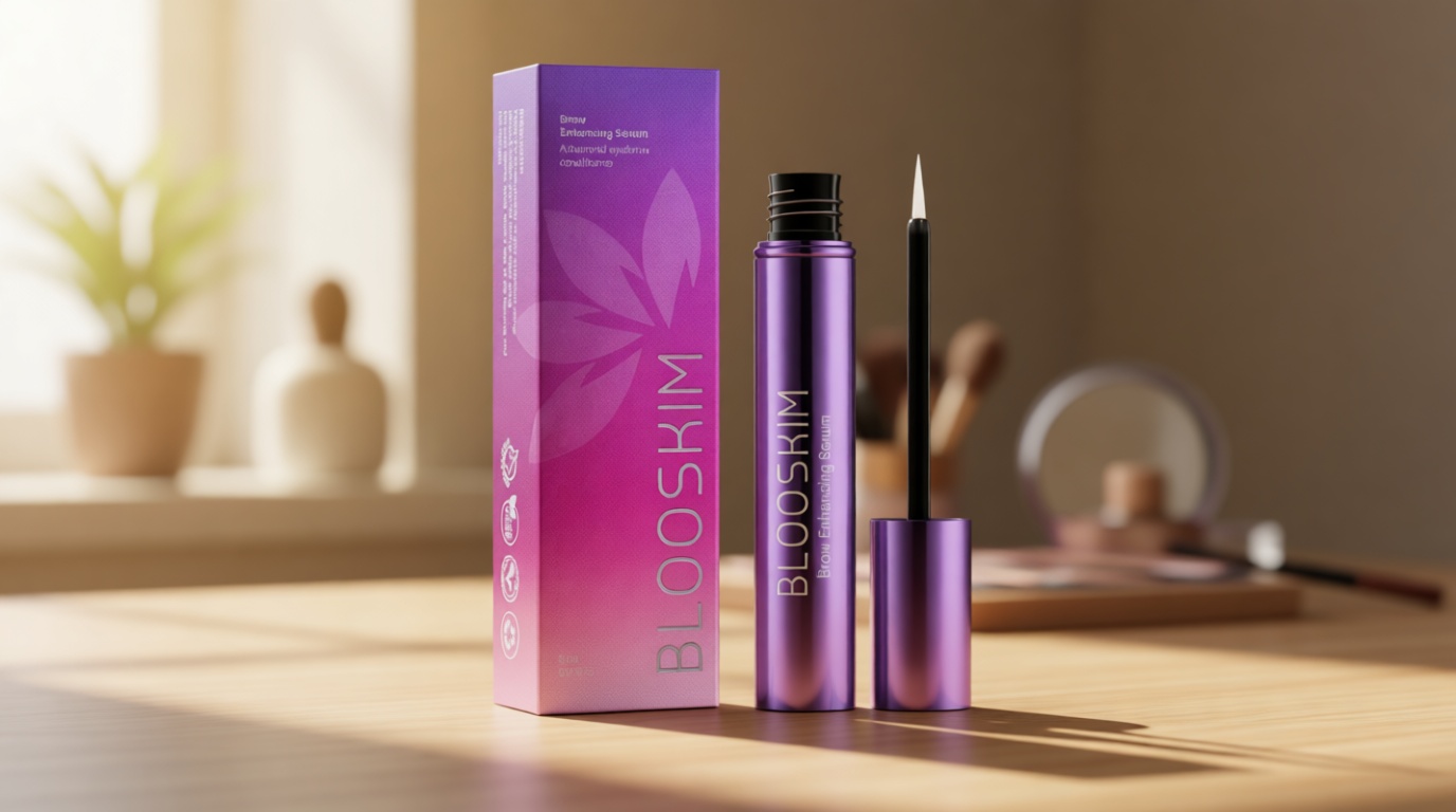 Blooskim Eyebrow Growth Serum for Women & Men – Natural Brow Enhancing Serum to Grow Thicker, Fuller Brows Fast – Nourishing Eyebrow Hair Growth