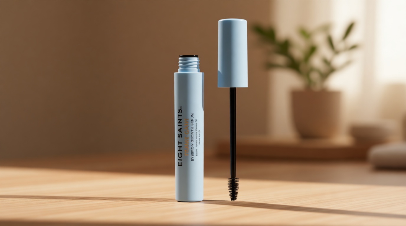 Eight Saints Frame Game Eyebrow Growth Serum for Thicker, Fuller Brows, Natural & Organic Brow Enhancing Treatment for Thin & Sparse Eyebrows, Nourishing Eyebrow Serum, 0.14 fl oz