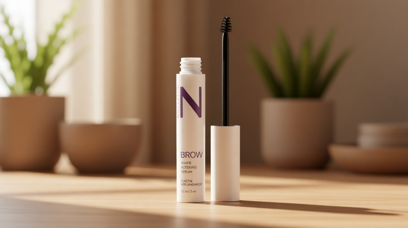 NULASTIN Shape Altering Eyebrow Serum - Brow Serum to Shape & Define - Improves the Appearance of Sparse Eyebrows for a Fuller Look - Enriched with Hair-Strengthening Ingredients (0.1 Fl Oz)