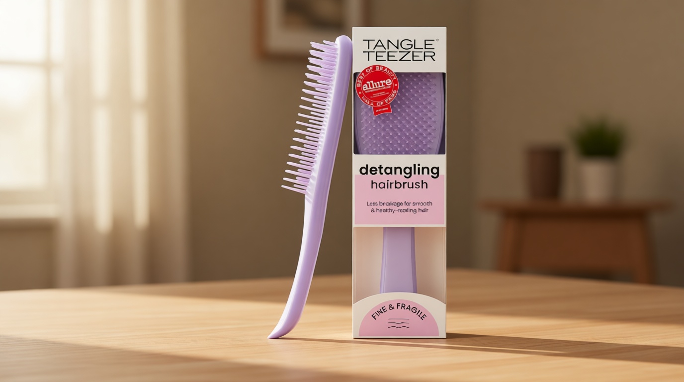 Tangle Teezer Fine Ultimate Detangler Brush, Dry & Wet Hair Brush to Detangle & Reduce Breakage for Fine Hair Types, Hypnotic Heather