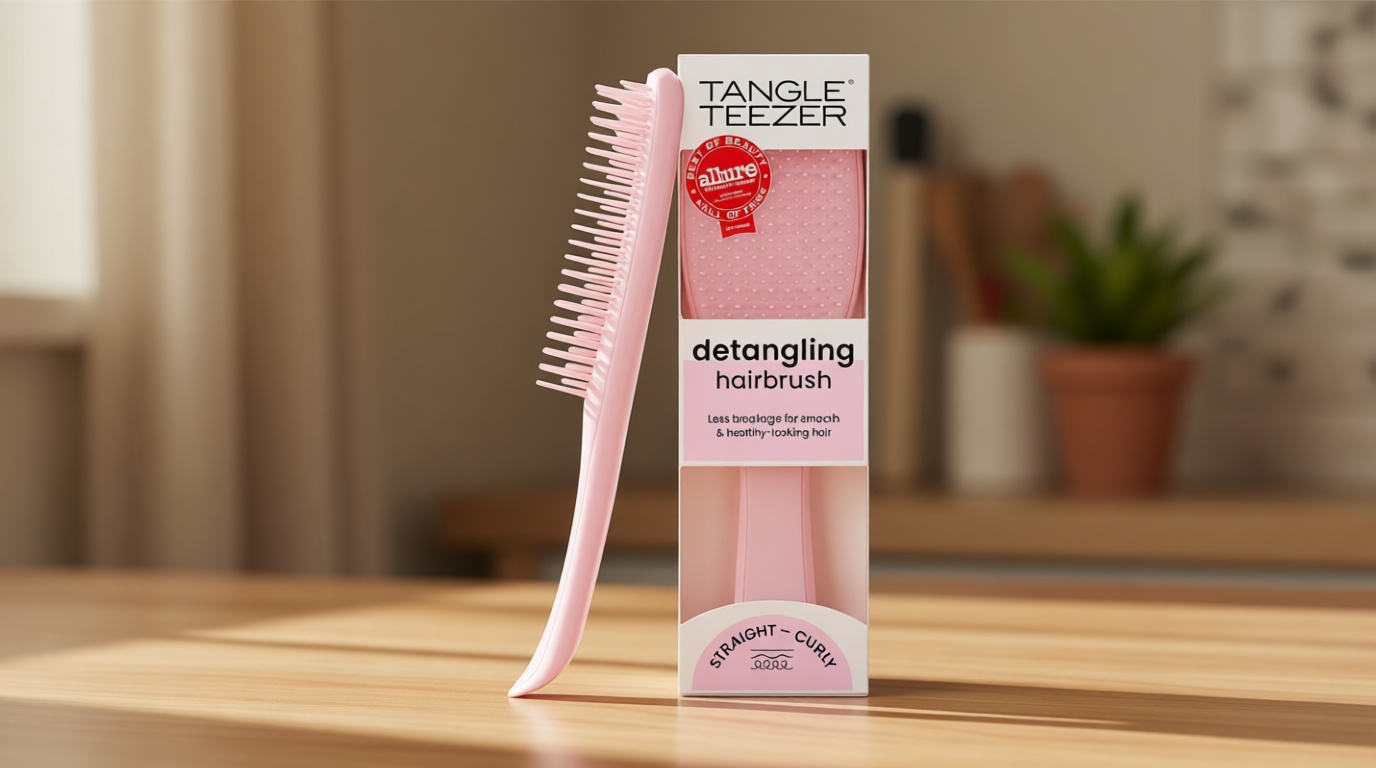 Tangle Teezer Ultimate Detangler Brush for Wet & Dry Hair, Eliminates Knots & Reduces Breakage for Straight to Wavy Hair Types, Millennial Pink