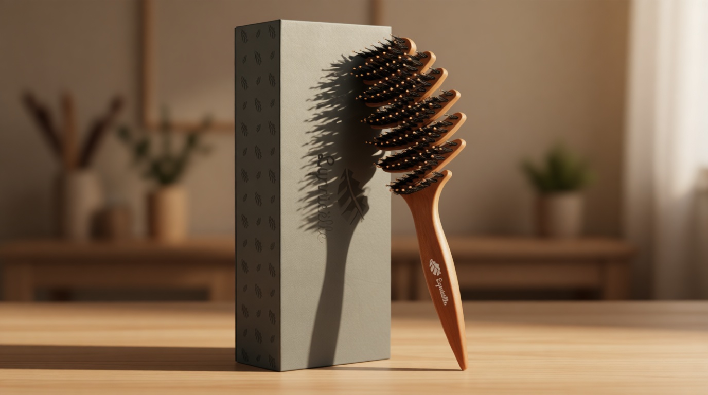 Boar Bristle Hair Brush for Fine Hair - Ultimate Smoothing Vented Detangler Wet Brush for Women, Gentle Scalp Massage, A Great Gift