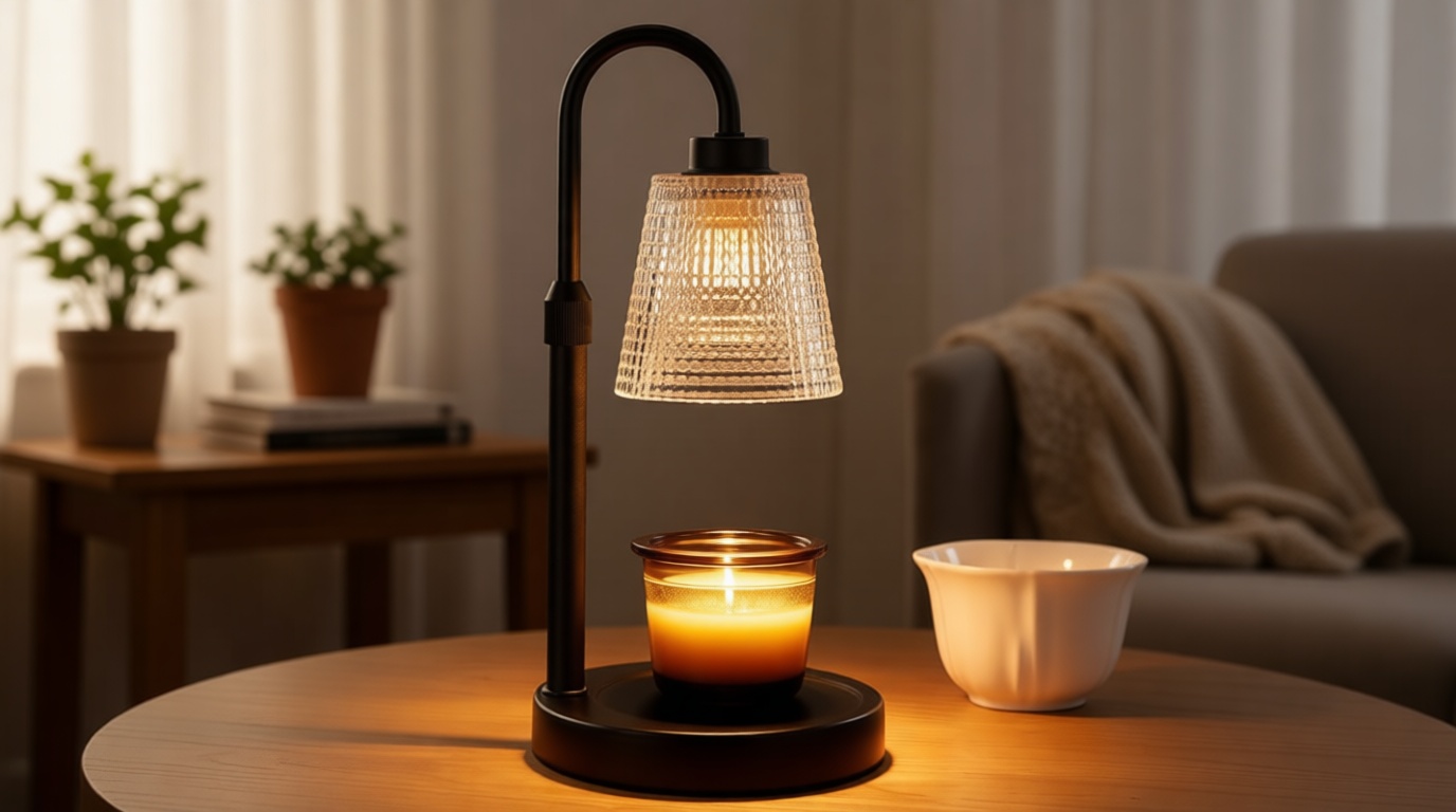 Innqoo Candle Warmer Lamp with Timer, Dimmable Candle Warmer for Jar Candles, Height Adjustable Wax Melts Warmer, Birthday Gifts for Women Mom, House Warming Gifts New Home Decor