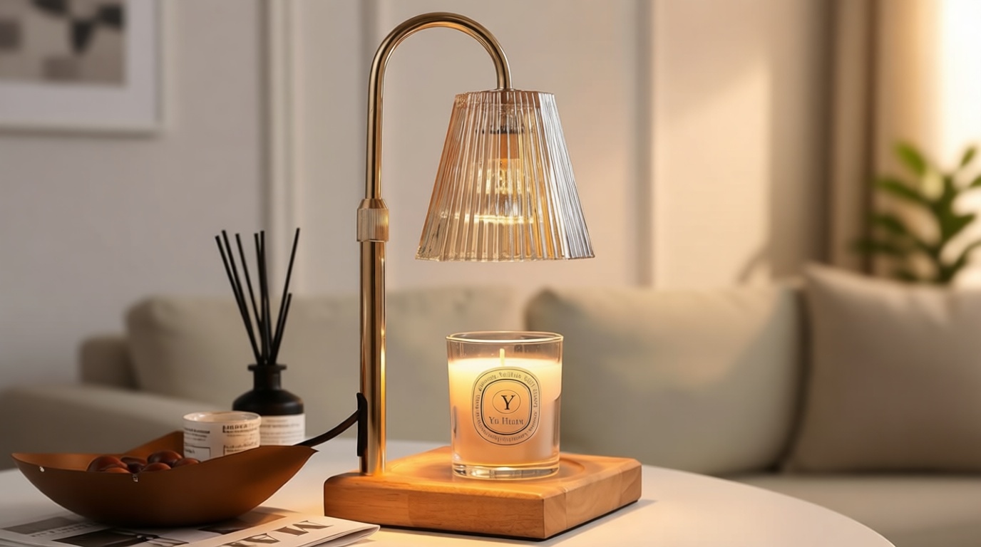 Candle Warmer Lamp with Timer, Dimmable Candle Warmer for Home Decor, Birthday Gifts for Women Mom, Adjustable Height Wax Melt Warmer with 2 Bulbs Recycled Claim Standard Blended