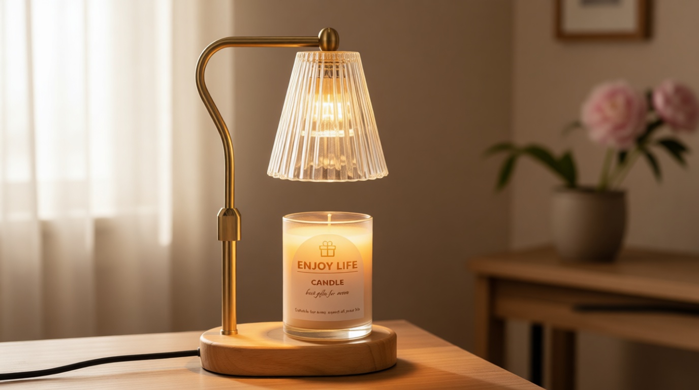 seenlast Candle Warmer Lamp with Timer Dimmer Adjustable Height for New Home Bedroom, Vintage Home Decor for Scented Jar ClimatePartner certified