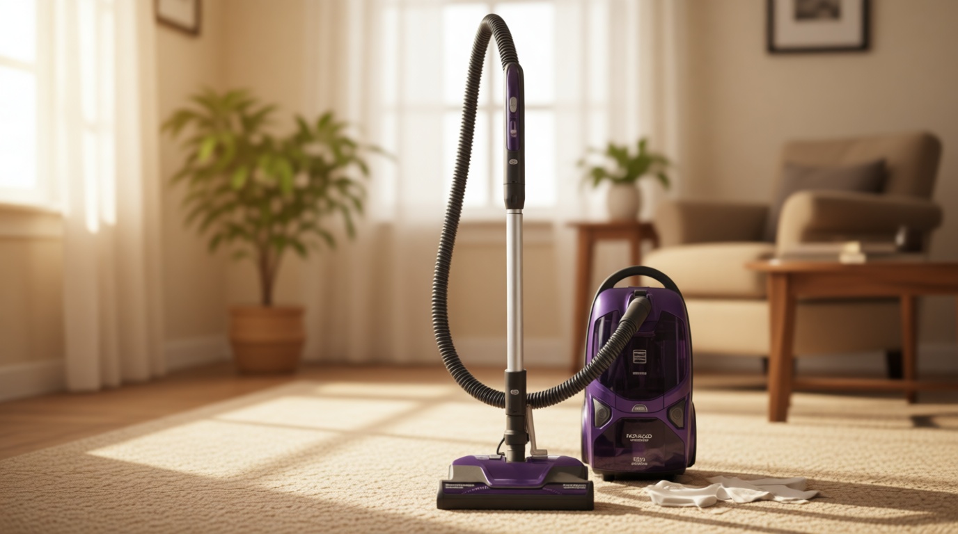 Kenmore 600 Series Pet Friendly Lightweight Bagged Canister Vacuum with Pet PowerMate, Pop-N-Go Brush, 2 Motors, HEPA Filter, Aluminum Telescoping Wand, Retractable Cord and 4 Cleaning Tools, Purple