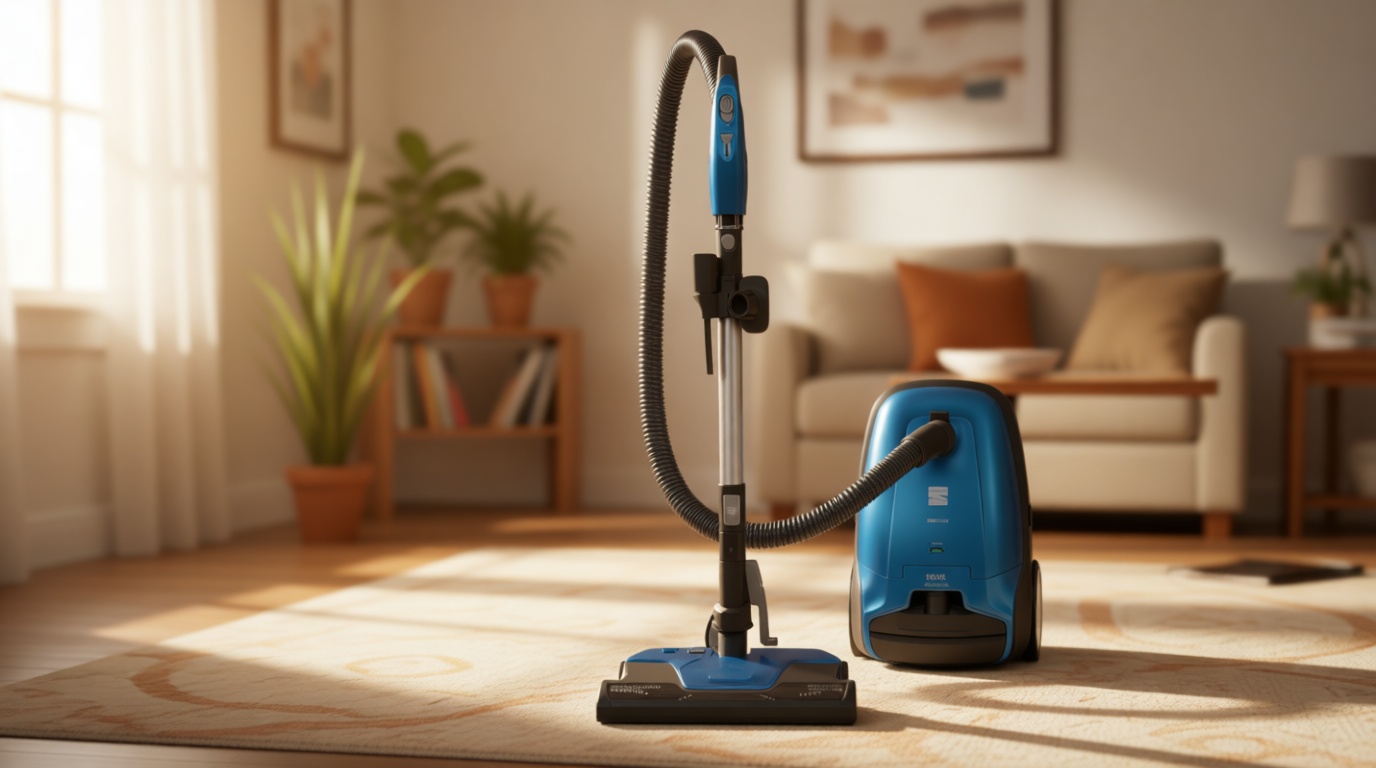 Kenmore BC3005 Pet Friendly Lightweight Bagged Canister Vacuum Cleaner with Extended Telescoping Wand, HEPA, 2 Motors, Retractable Cord, and 4 Cleaning Tools, Blue