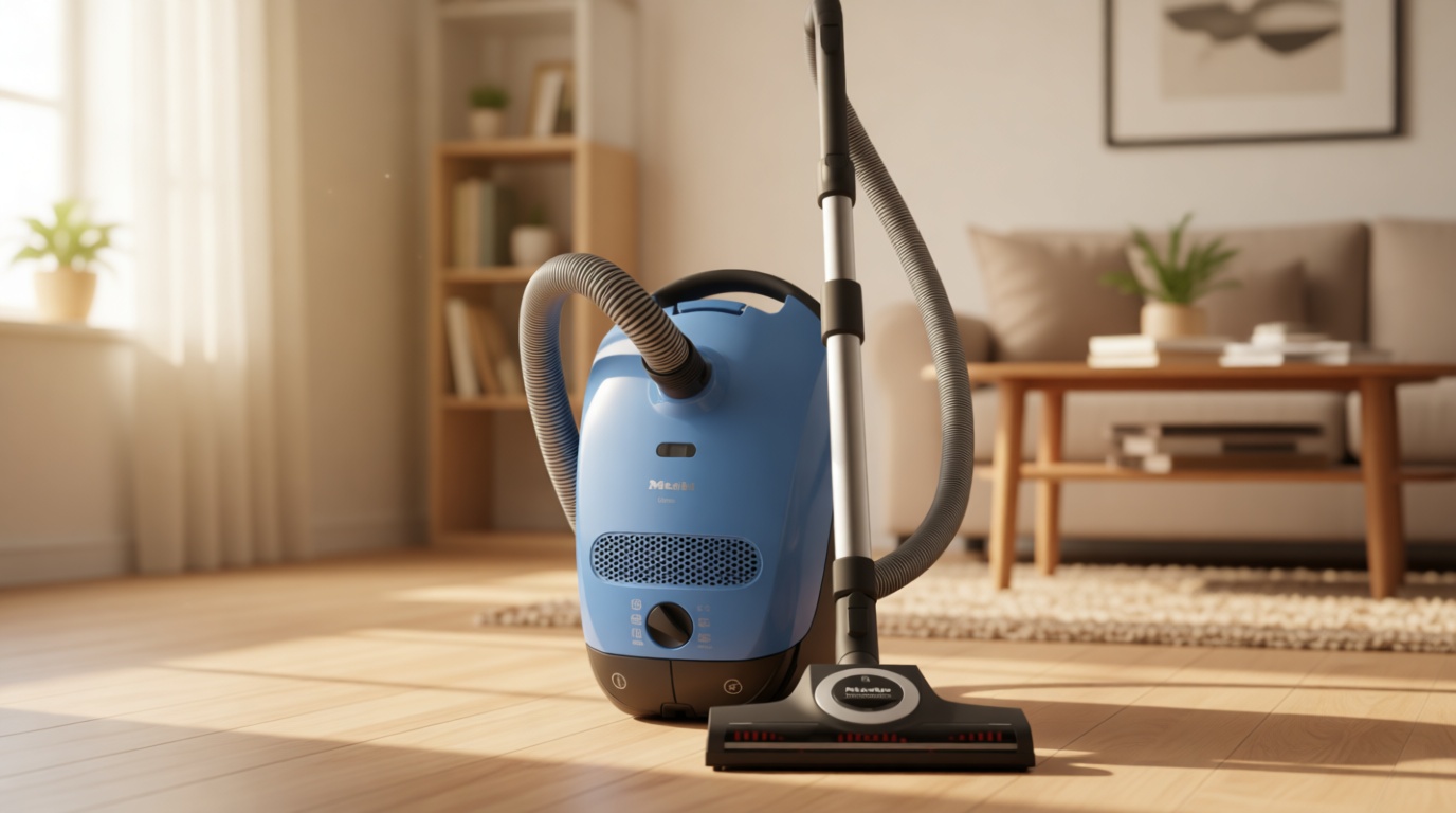 Miele Classic C1 Turbo Team Bagged Canister Vacuum, Tech Blue - Portable, Household