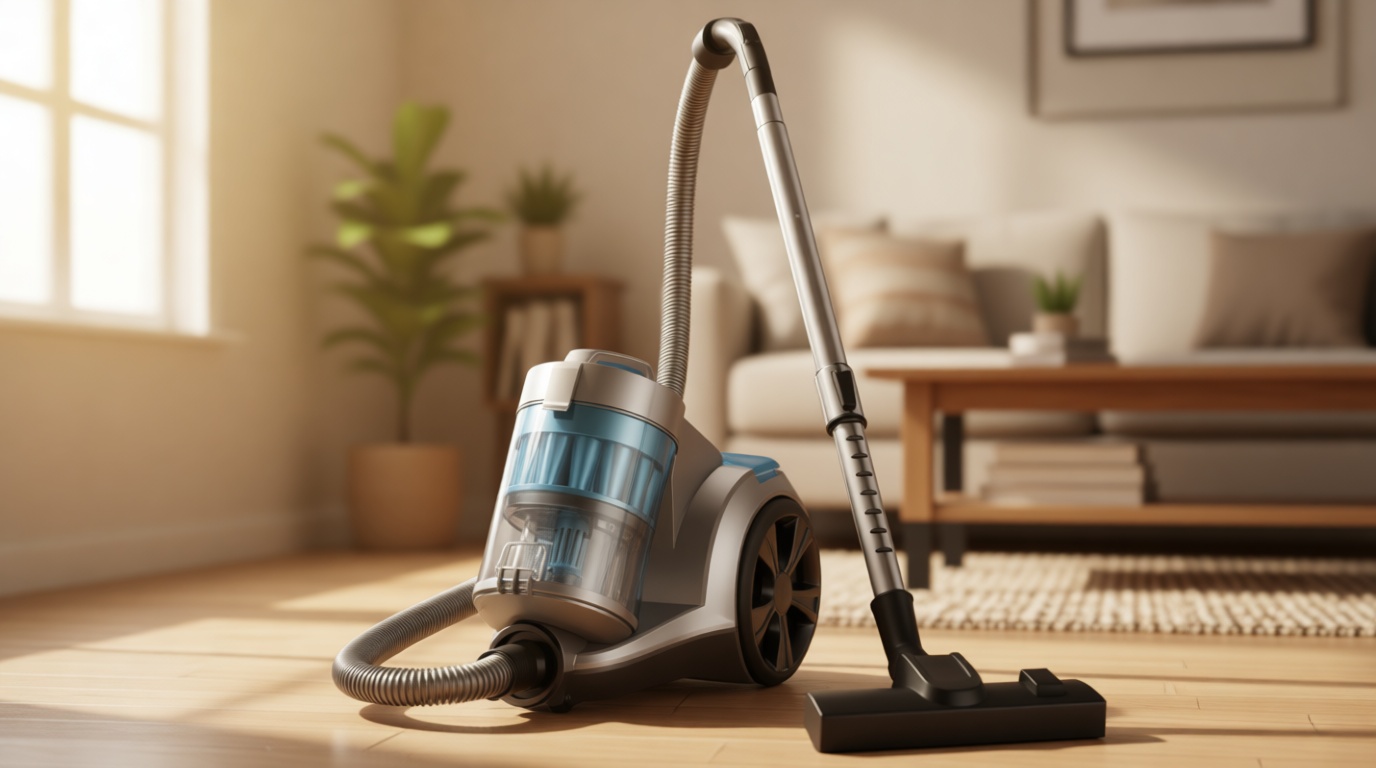 Aspiron 1700W Canister Vacuum Cleaner, 45Kpa Bagless Vacuum Cleaner, Multi-Cyclonic Filtration, 2 Anti-Allergen HEPA Filters, 3.5QT Dust Cup, 4 Tools, Corded Vacuum for Hard Floor, Pet Hair, Cerulean