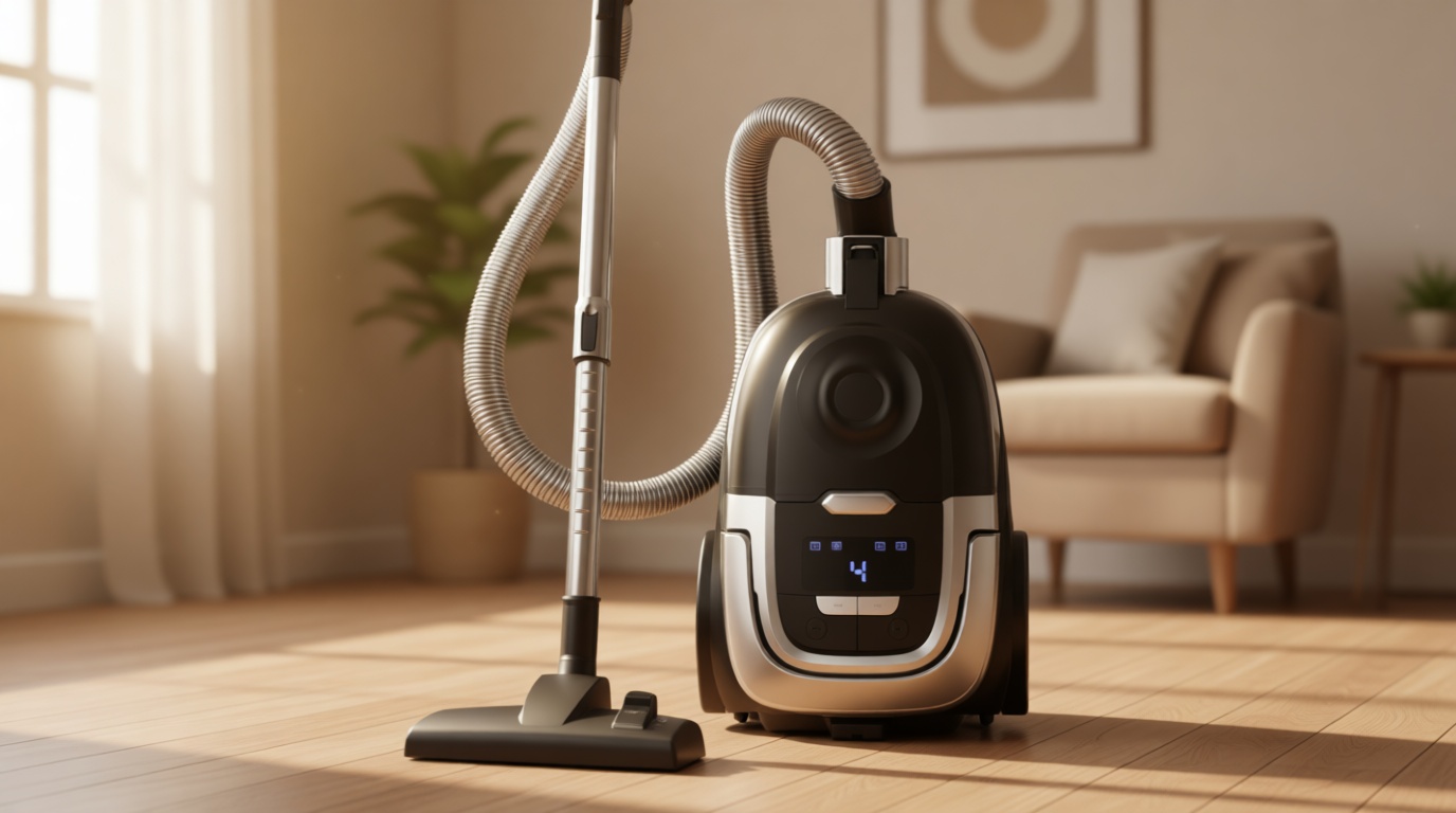 Zefiro Max 1600W Bagless Canister Vacuum Cleaner, 40kPa Powerful Suction for Pet Hair, Hard Floors & Carpets, Lightweight with HEPA Filter, Auto Cord Rewind & Large Capacity for Home & Apartments