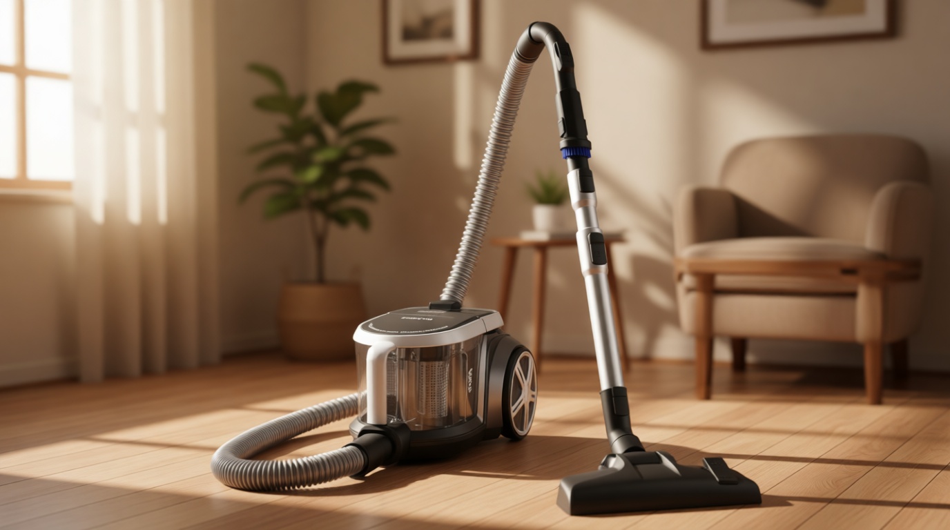 Eureka Bagless Canister Vacuum Cleaner, Lightweight Vac for Carpets and Hard Floors, Silver with Black, NEN180