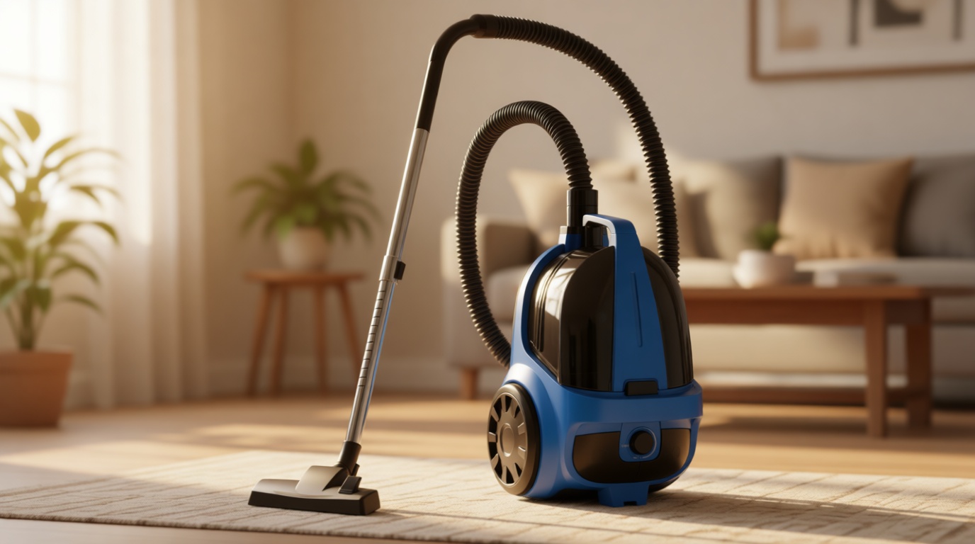 Canister Vacuums 45Kpa 1600W Canister Vacuum Cleaners for Home Double HEPA Filter 4.5Qt Bagless Vacuum Cleaner Lightweight Canister Vacuum Cleaner for Hard Floors Carpet Pet Upholstery Tiles Car Blue