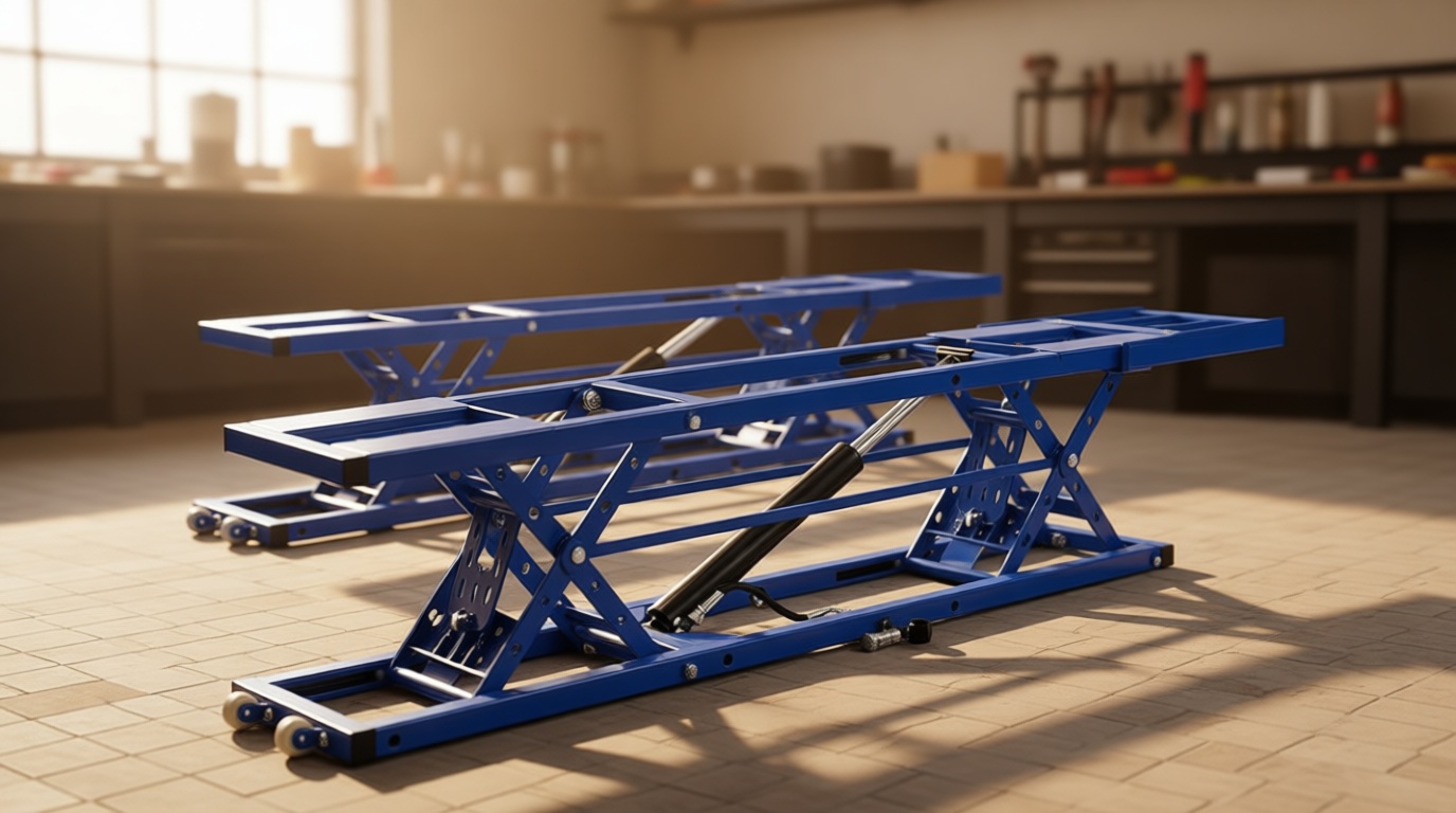 Orion Motor Tech Portable Car Lift with 7000lb Capacity, Adjustable Car Jack with 26.8 in Max Height for Sedan Pickup Truck SUV, Heavy-Duty 4 Post Portable Lift for Car with Auto Lock Extension Plates