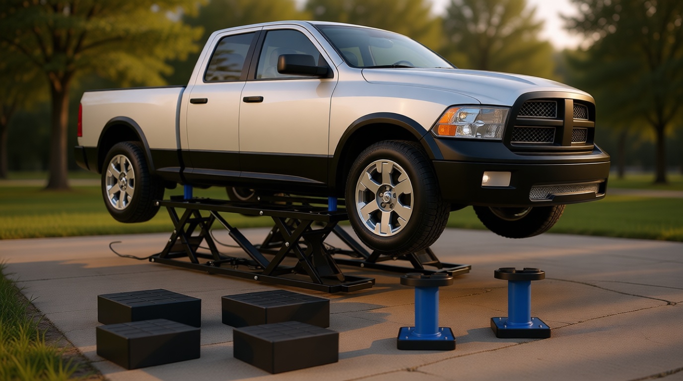 Garvee 5000 LBS Portable Car Lift, Heavy Duty Quick Jack Car Lift for Home Garage, Adjustable Height 6.7 in-25.2 in, Quick Jack with Extension Plates & Locks Levers & Wheels, Fits Trucks, SUVs, Sedans