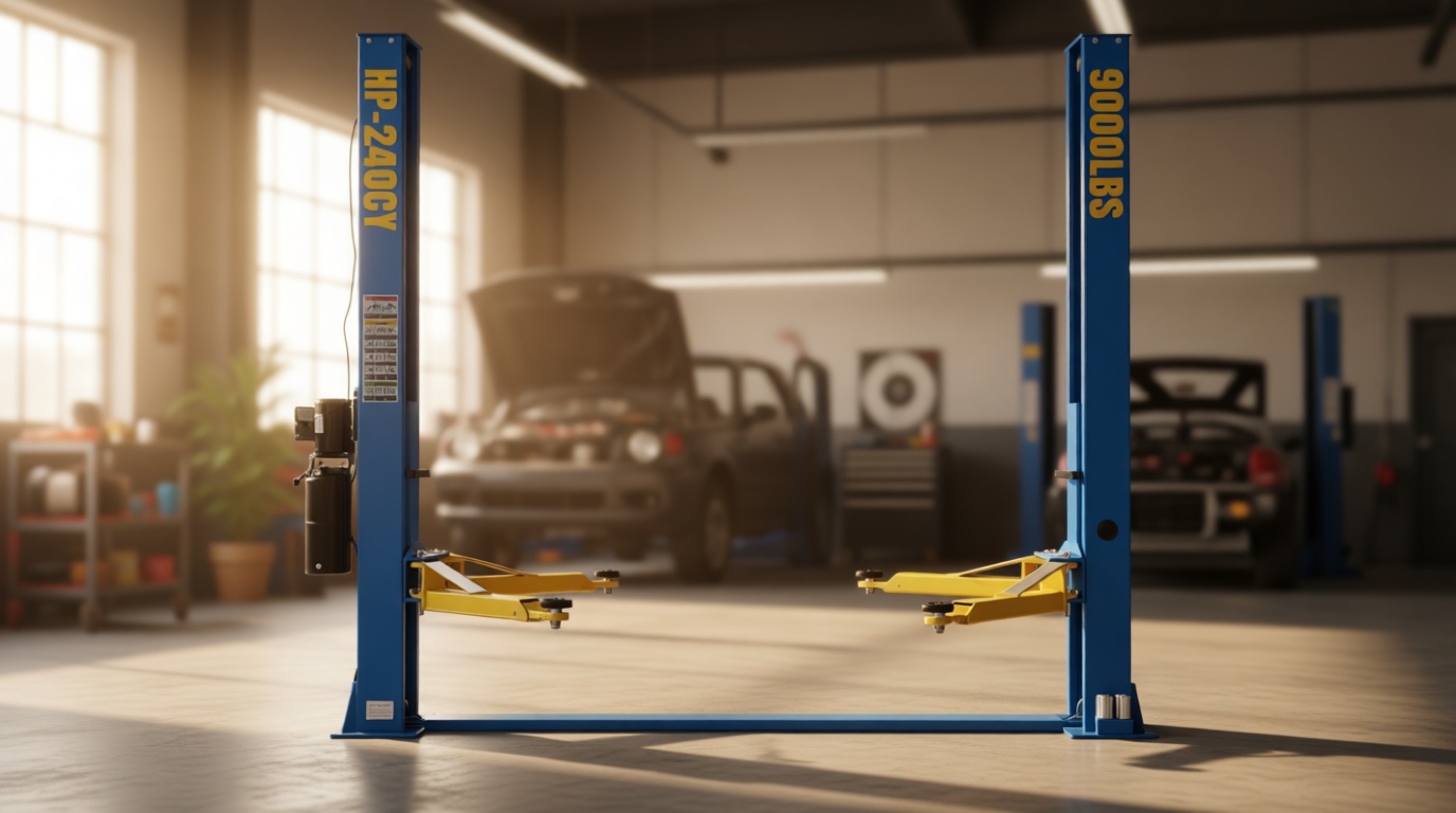 9,000 LBS 2-Post Car Lift, 75" Max Height Auto Lift with Single Point Lock Release & Heavy-Duty Hydraulic Auto Lift, Clear Floor Hoist for Garage, Parking, or Workshop, 3 year Warranty, 110V