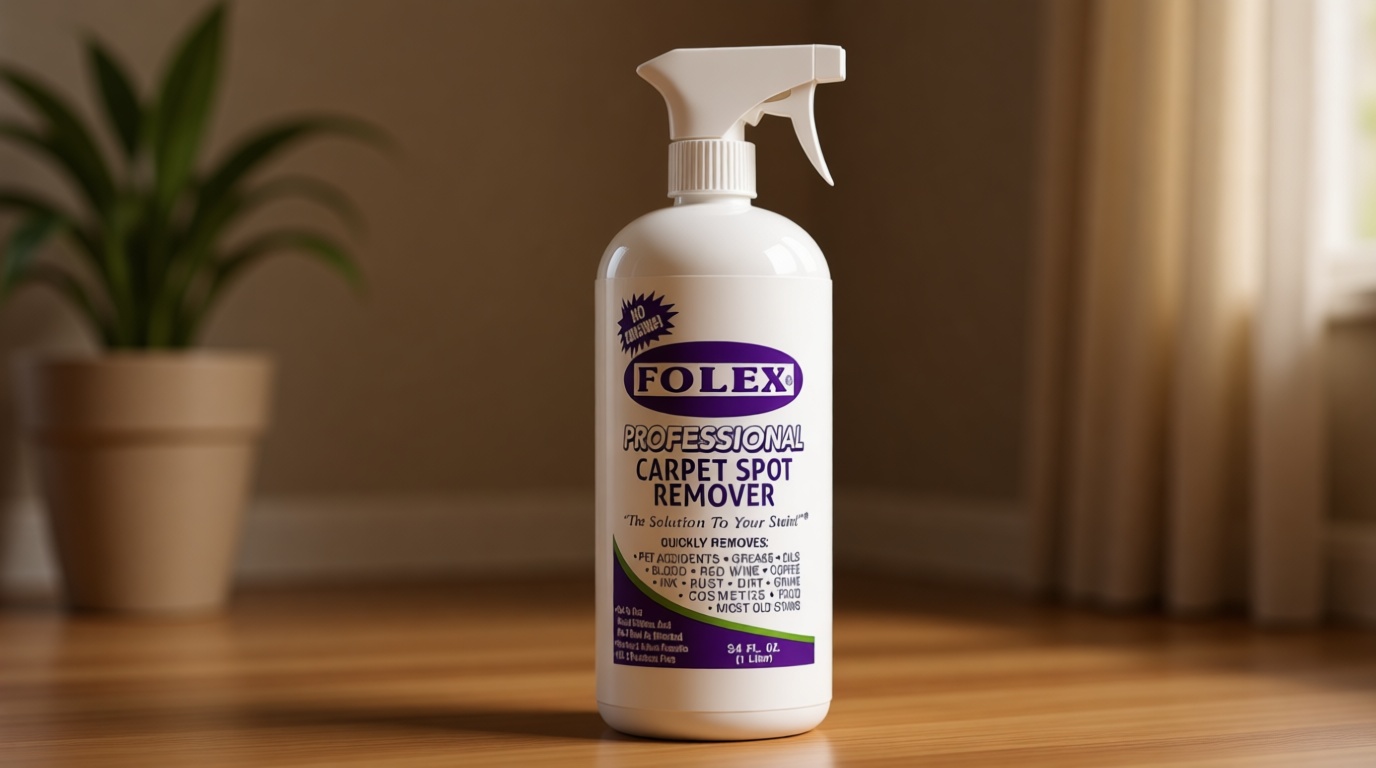 FOLEX - Professional Carpet Cleaner Spray 34 oz - Pet Stain Removal - Instant Stain Removal - No Rinsing Required - Safe for Pets - Works on All Fabrics