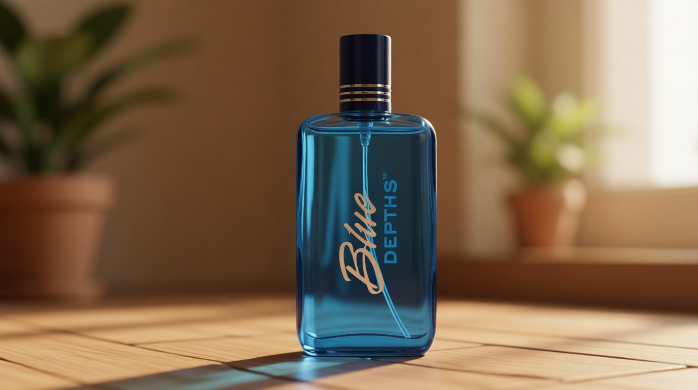 PB ParfumsBelcam Blue Depths Eau de Toilette Fragrance Spray - 3.4 Fl Oz. Fresh Aquatic Cologne for Men with Crisp Citrus, Warm Musk & Amber Scent, Crafted with Premium Oils for Day & Night Use