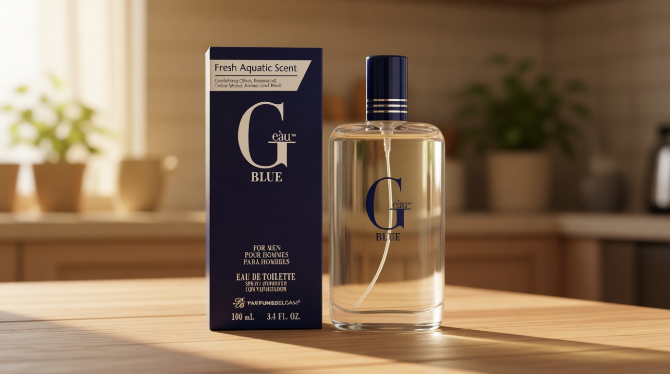 PB ParfumsBelcam G Eau Blue Eau de Toilette Spray – Men’s Cologne, Long-Lasting Summer Fragrance for Men and Teen Boys, Perfume para Hombre – 3.4 Fl Oz – Fresh Blue Scent