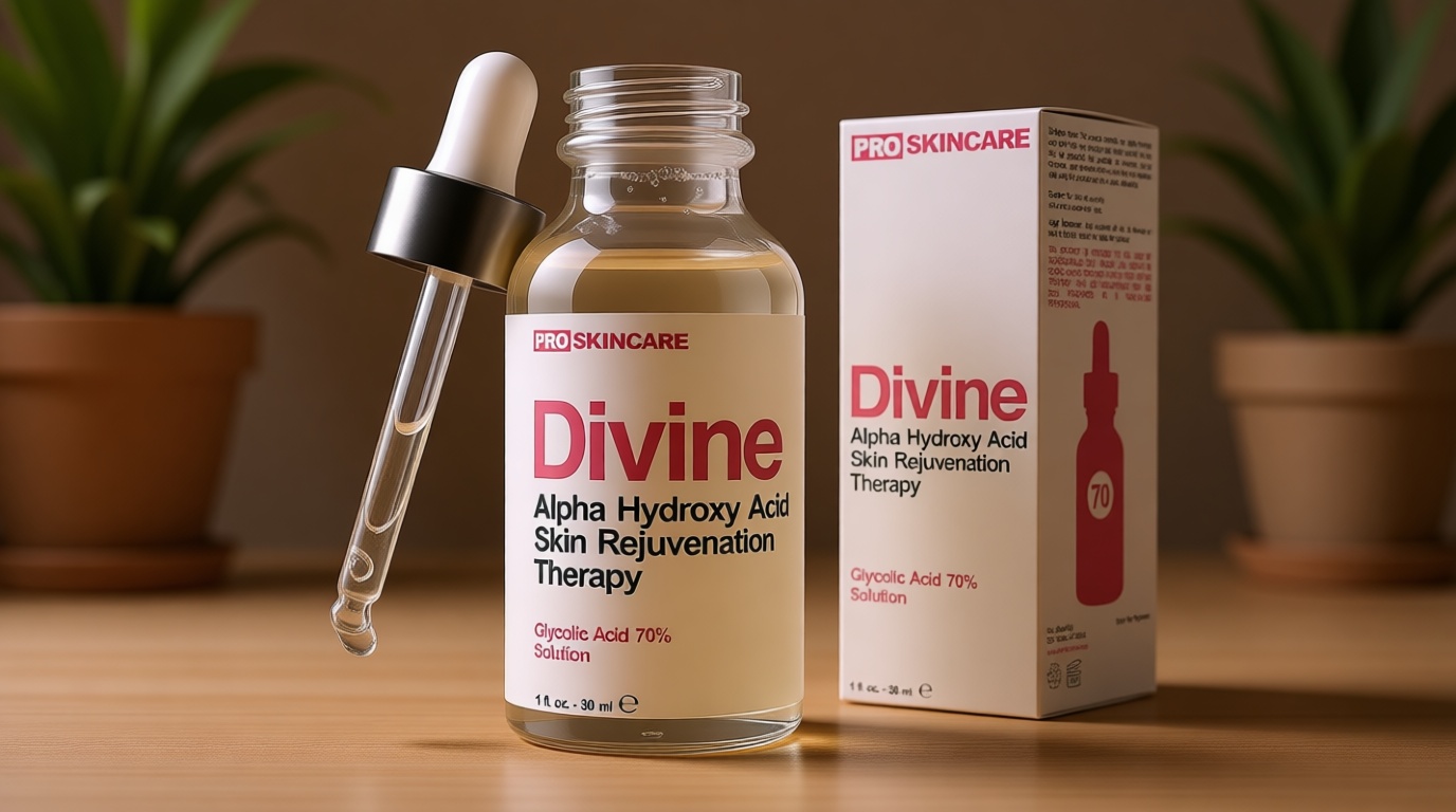 Glycolic Acid Peel 70% Professional Chemical Peel for Face at Home - Intense Alpha Hydroxy Acid Skin Peel For Acne Scars, Collagen Boost, Wrinkles, Fine Lines - Liquid Exfoliant for Face Peel Mask