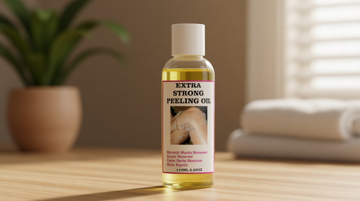 Chemical Peel for Face & Body, Extra Strong Peeling Oil for Dark Skin Remover, Chemical Exfoliant Peel Solution with Gentle Formula for All Skin Type - 3.7oz/110 mL