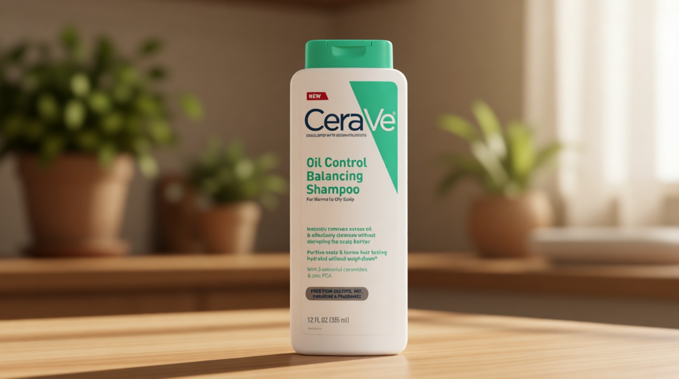 CeraVe Oil Control Balancing Shampoo, Clarifying Shampoo With Ceramides & Hyaluronic Acid, Removes Oil and Leaves Hair Feeling Hydrated, For All Hair & Scalp Types, Sulfate Free & Color Safe, 12 oz [Amazon-developed Certification] Compact by Design