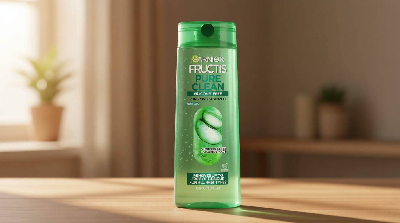 Garnier Fructis Pure Clean Purifying Shampoo, Silicone-Free, 12.5 Fl Oz, 1 Count (Packaging May Vary) Cradle to Cradle Certified