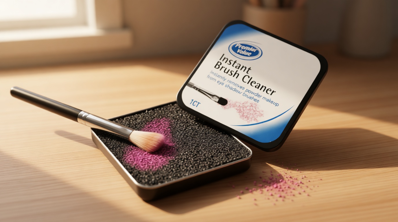 ALAZCO 1pk Instant Removal Cleaner Sponge FAST Clean Makeup Brushes Powder NO Water No Drying Time Brush Cleaner - Switch Eyeshadow Brush Color Blush Instantly Party Festival Halloween -TSA Approved