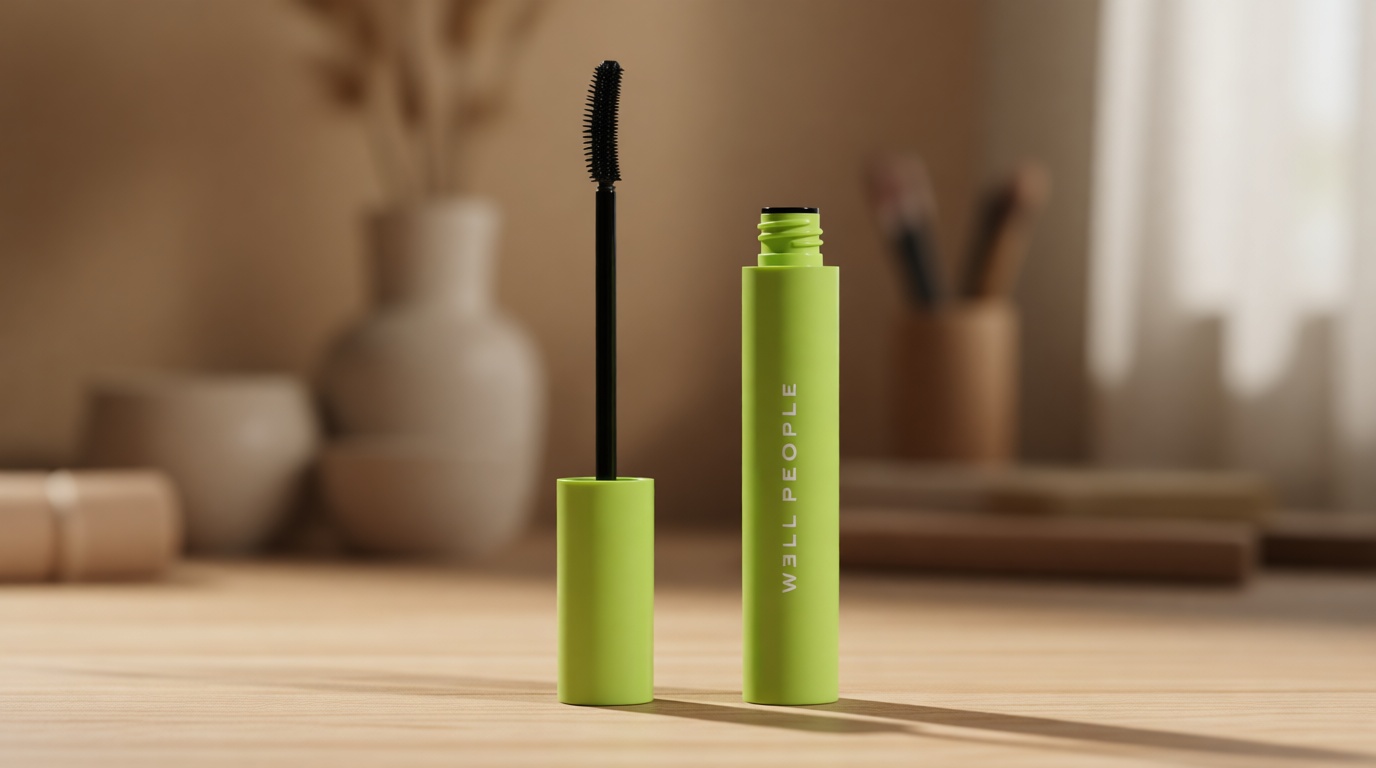 Well People Expressionist Curling Mascara, Curved Brush and Weightless Formula Lift, Separate and Nourish Lashes with Olive and Jojoba Oils, Smudge-Resistant, Clump- and Flake-Free, Black