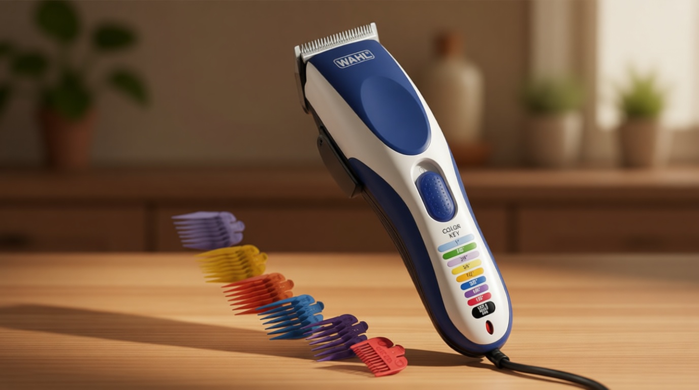 Wahl Color Pro Cordless Rechargeable Hair Clipper & Trimmer – Easy Color-Coded Guide Combs - for Men, Women, & Children – Model 9649P