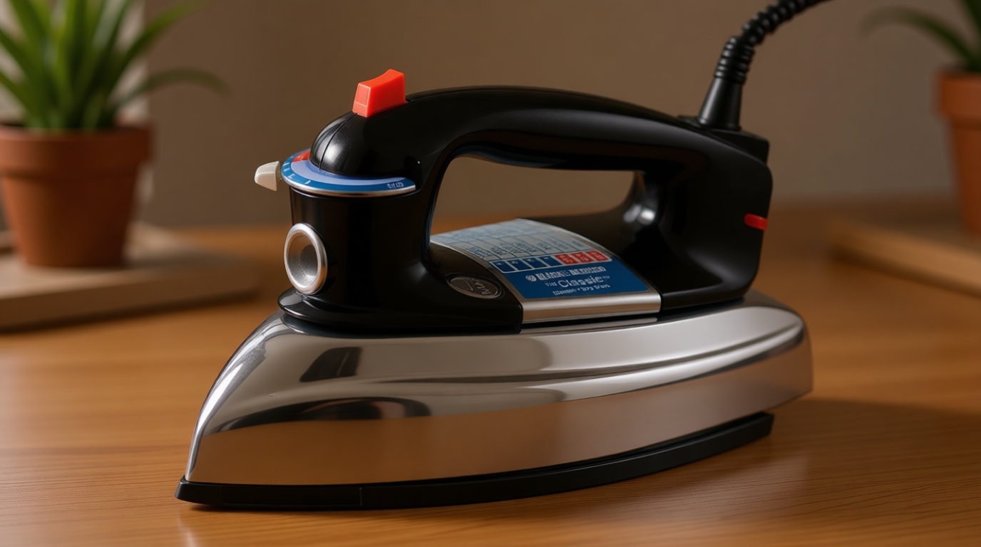 BLACK+DECKER The Classic Iron, F67E-T, Aluminum Soleplate, Steam or Dry Ironing, 7 Temperature Settings, Anti-Drip