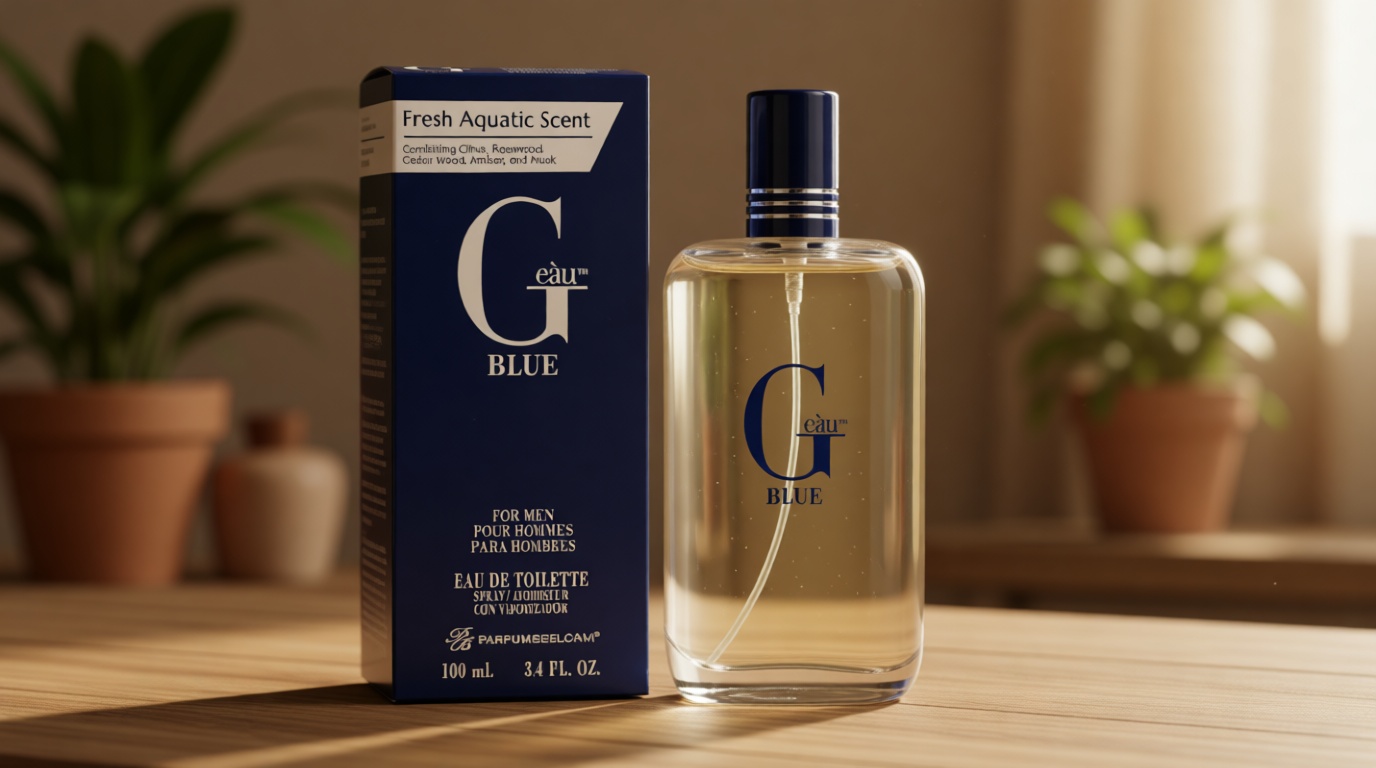 PB ParfumsBelcam G Eau Blue Eau de Toilette Spray – Men’s Cologne, Long-Lasting Summer Fragrance for Men and Teen Boys, Perfume para Hombre – 3.4 Fl Oz – Fresh Blue Scent