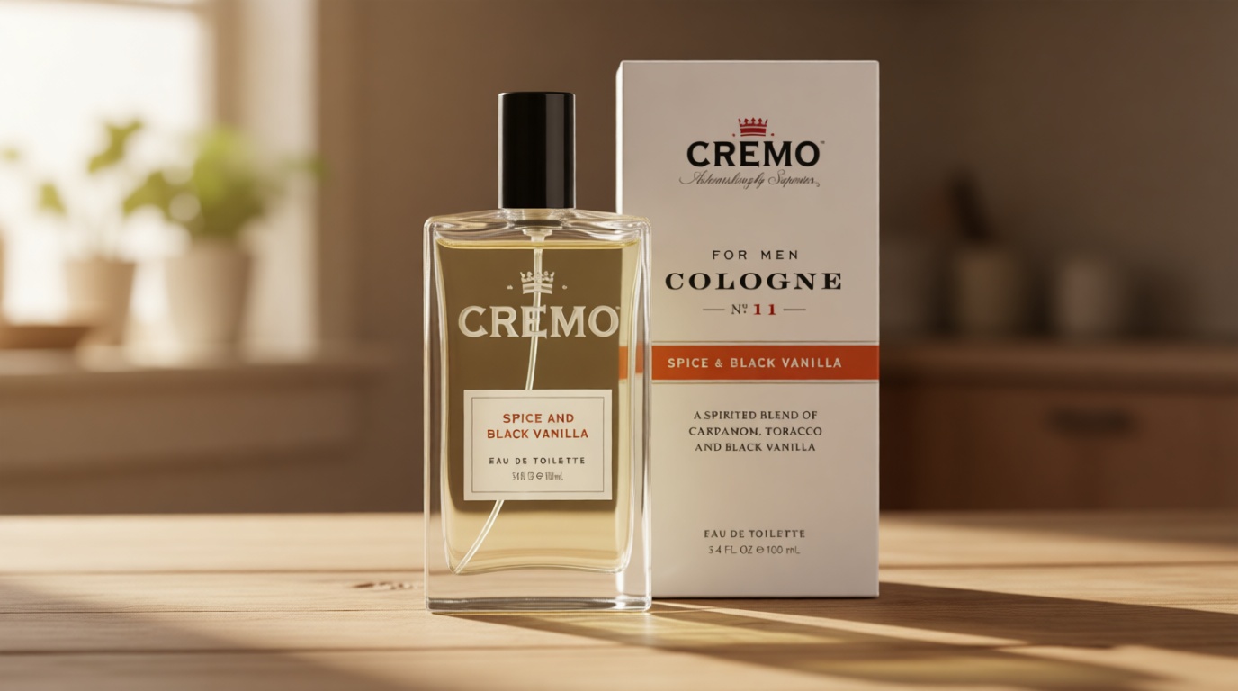 Cremo Cologne For Men - Spice & Black Vanilla Mens Cologne Spray, An Explosion of Vibrant Spices, Dark Woods and Black Vanilla, Multi-Layered Signature Men's Fragrances, 3.4 Fl Oz