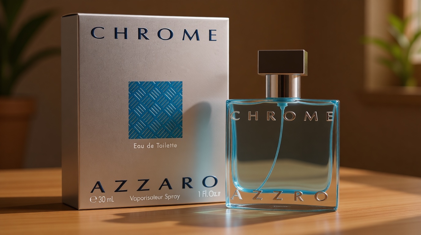 Azzaro Chrome Eau de Toilette - Fresh Aquatic Mens Cologne - Citrus, Woody, Musky Fragrance -Fresh Notes of Bergamot - Everyday Wear - Classic Summer Beach Scent - Luxury Perfumes for Men