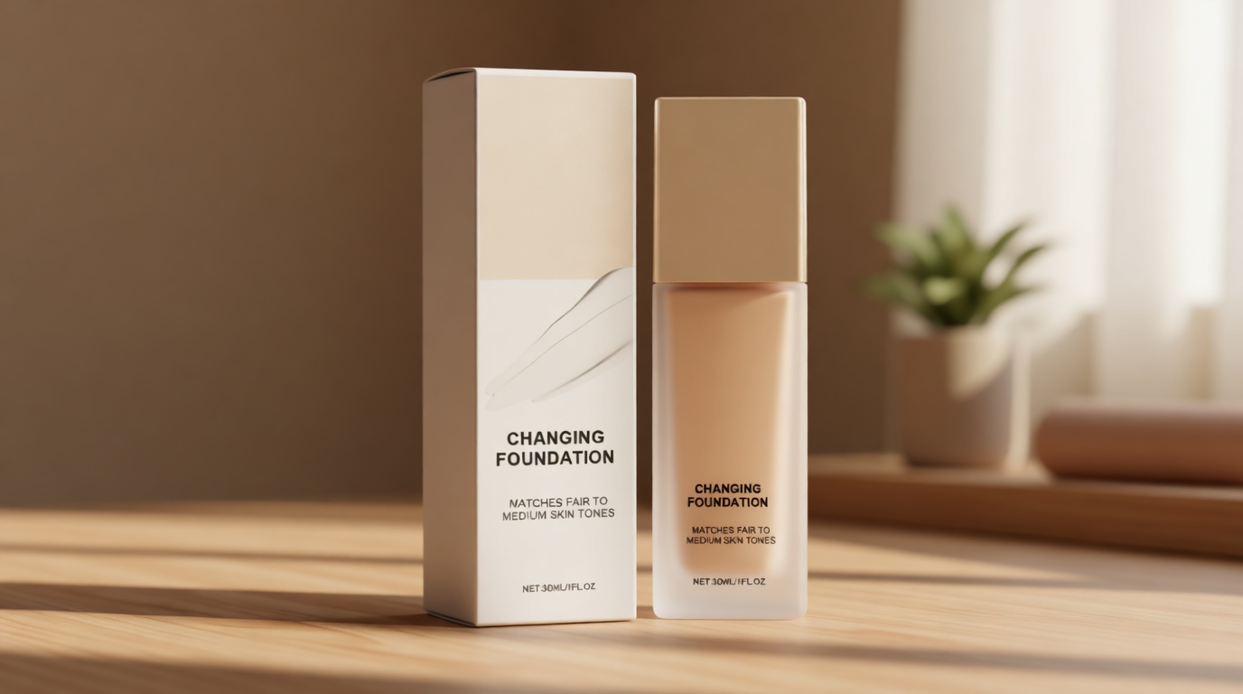 Color Changing Foundation for Mature Skin, Concealer Cover Cream, Lightweight Liquid Foundations, Tone Suitable for All Skin Types (1pcs)