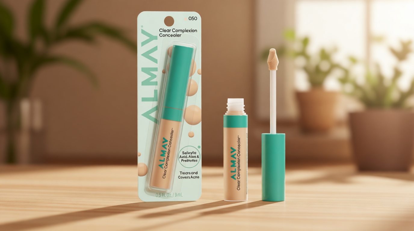 Almay Clear Complexion Concealer, Cruelty-Free Makeup for Acne-Prone Skin, Non-Comedogenic, Vegan, Hypoallergenic, 050, 0.3 fl oz