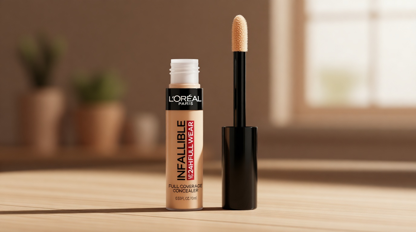 L'Oreal Paris Makeup Infallible Full Wear Waterproof Matte Concealer, Full Coverage, Cashmere, 0.33 fl. oz.