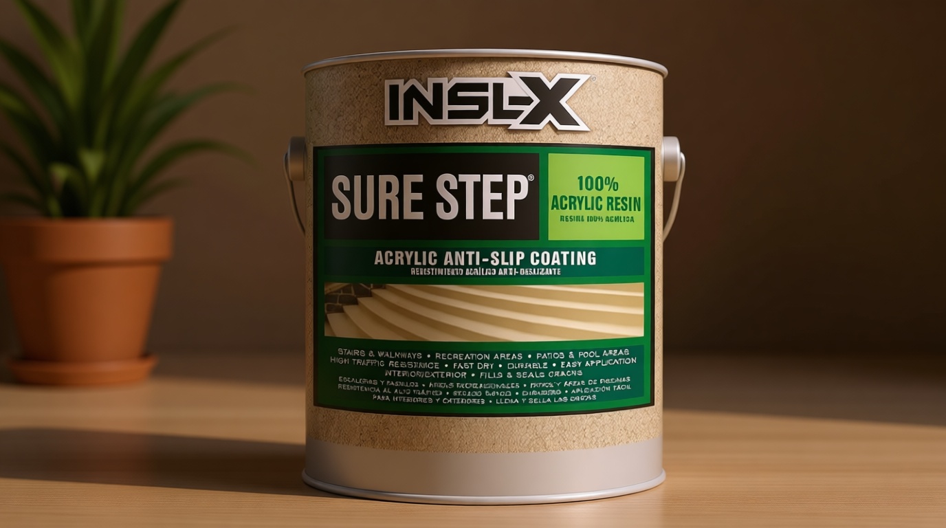 INSL-X Sure Step Acrylic Anti-Slip Paint, Welded Gray, 1 Gallon (Pack of 1)