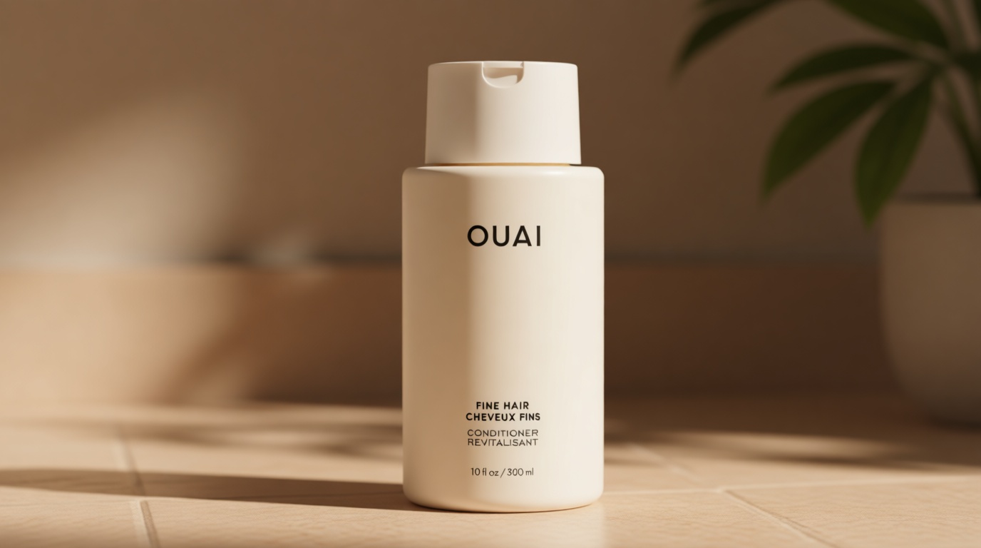OUAI Fine Hair Conditioner - Volumizing Conditioner for Fine Hair Made with Keratin, Biotin and Chia Seed Oil - Adds Softness, Bounce and Volume - Free from Parabens, Sulfates, and Phthalates (10 Oz)