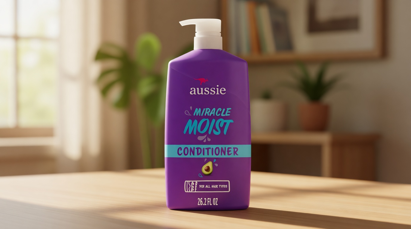 Aussie Miracle Moist with Avocado & Jojoba Oil, Paraben Free Conditioner, 26.2 fl oz