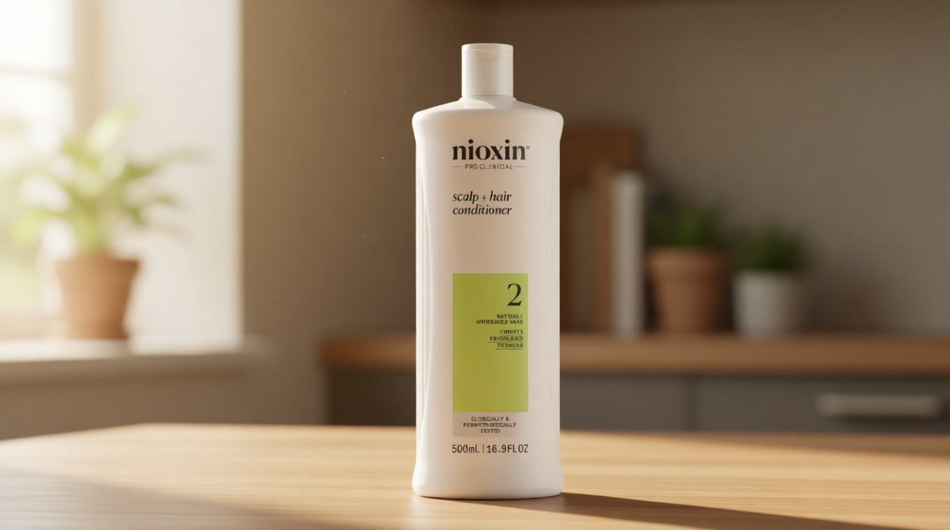Nioxin Scalp + Hair Thickening System 2 Conditioner | For Natural or Untreated Hair with Progressed Thinning | With Niacinamide and Biotin | 16.9 Fl oz.